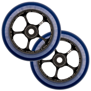 Vinyl Republic Wheels - 110mm - Black / Blue - Pair