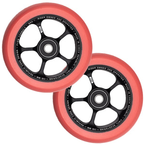 Vinyl Republic Wheels - 110mm - Black / Faded Red - Pair