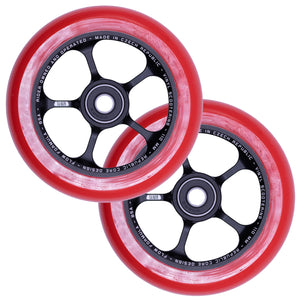 Vinyl Republic Wheels - 110mm - Black / Red - Pair