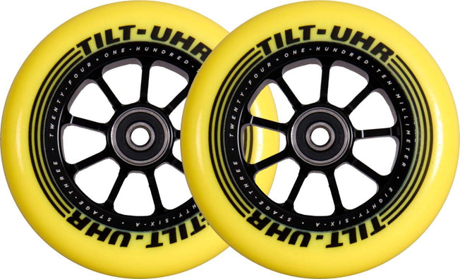 Tilt UHR Wheel - 110mm - Yellow - Pair