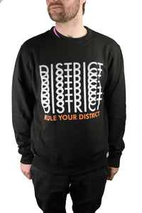 District Sweatshirt - Logo Repeat - Black