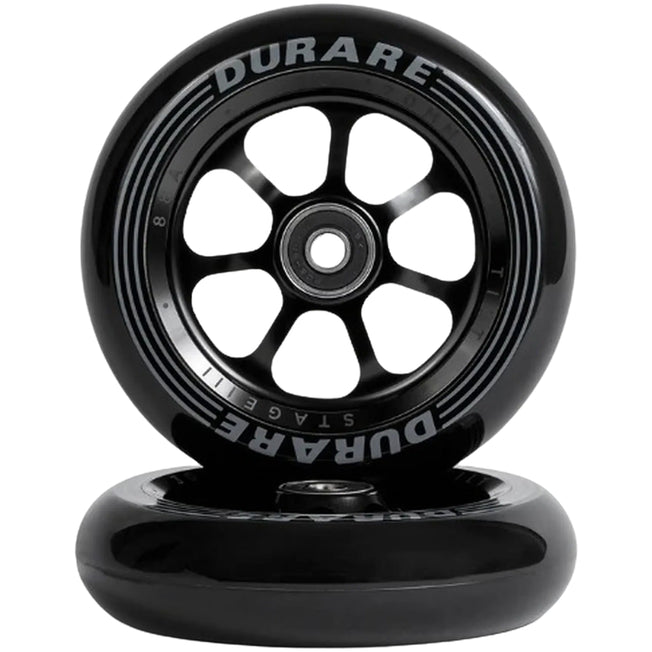 Tilt Durare Scooter Wheels - Spoked - 120mm - Black - Pair
