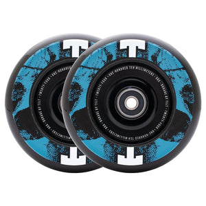 Tilt Durare Scooters Wheels - 120mm - Skulls Blue - Pair