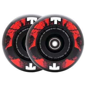 Tilt Durare Scooters Wheels - 110mm - Skulls Red - Pair