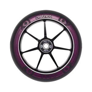 District Scooters W120 Wheel - Dual Width - 120mm - Black / Magenta
