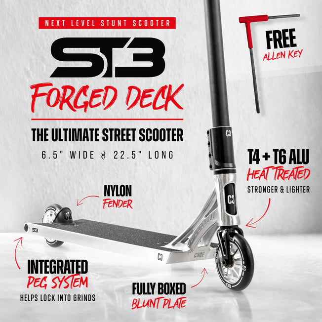 Core ST3 Complete Scooter - Polished / Black