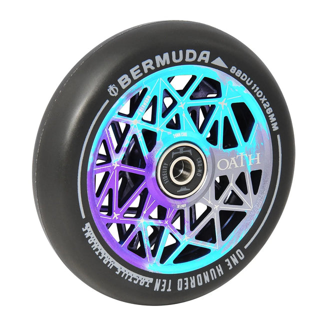 Oath Bermuda Pro Scooter Wheels - 110mm - Black / Purple / Titanium - Pair