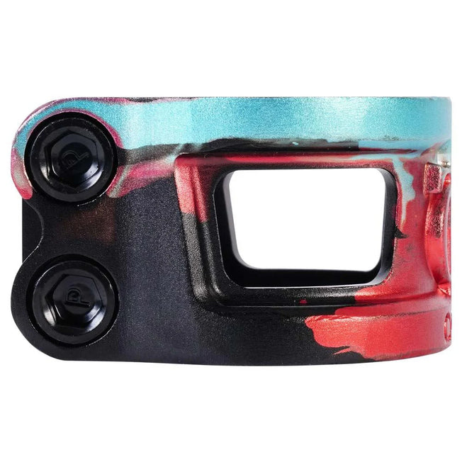 Oath Cage V2 Double Clamp - Black / Teal / Red