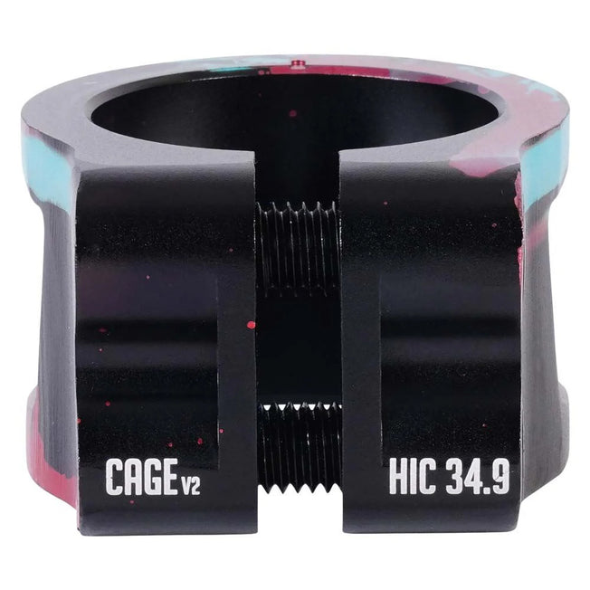 Oath Cage V2 Double Clamp - Black / Teal / Red