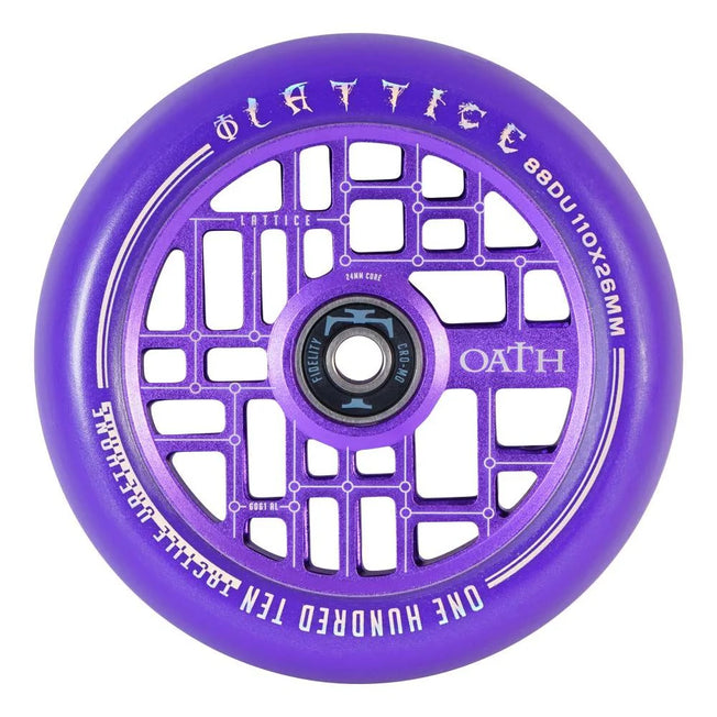 Oath Lattice Wheels - 110mm - Purple - Pair