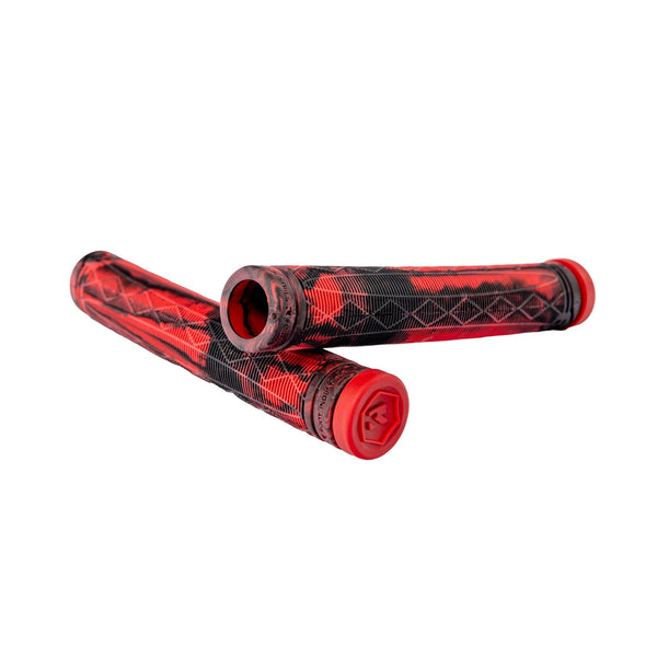 Root Industries Fractal Scooter Grips - Red / Black