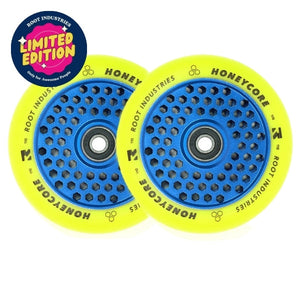 Root Honeycore LE Wheel - 110mm - Yellow / Blue - Pair