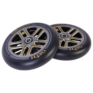 Oath Binary Wheels - 110mm - Titanium / Gold - Pair