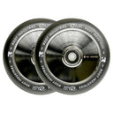 Root Air Scooter Wheels - 110mm - Black on Chrome - Pair