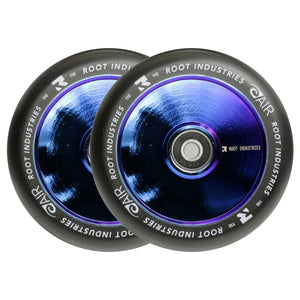 Root Air Scooter Wheels - 110mm - Black on Blue Ray - Pair