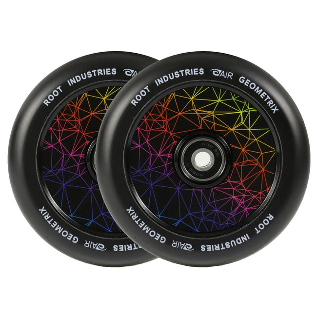 Root Air Scooter Wheels - 110mm - Geometrix - Black on Black - Pair