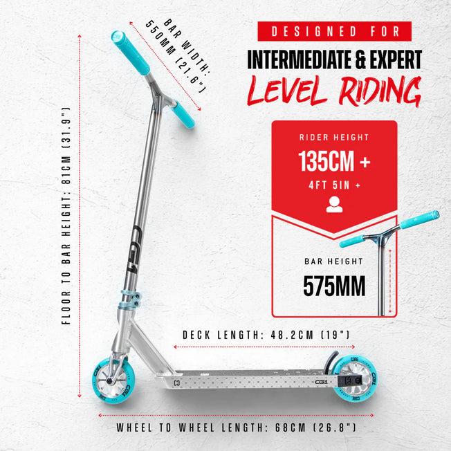 Core CG1 Complete Scooter - Raw / Teal / Black