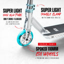 Core CG1 Complete Scooter - Raw / Teal / Black