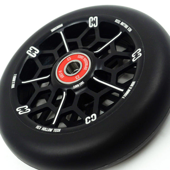 Core Hex Scooter Wheel - 110mm - Black / Black