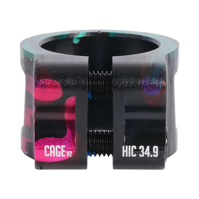 Oath Cage V2 Double Clamp - Green / Pink / Black