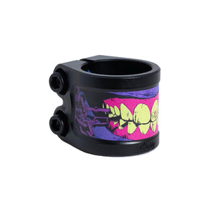 Chubby Gnasher Scooter Double Clamp - Black / Purple