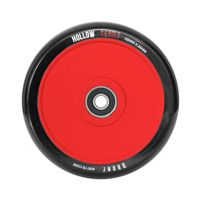 Drone Hollow Series Scooter Wheel - 110mm - Black / Red