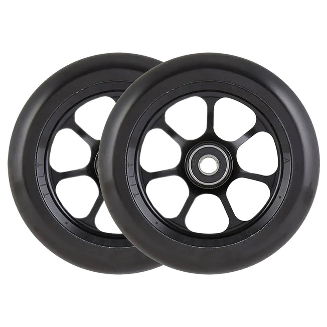 Tilt Durare Scooter Wheels - Spoked - 110mm - Black - Pair