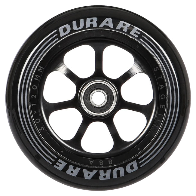 Tilt Durare Scooter Wheels - Spoked - 120mm - Black - Pair