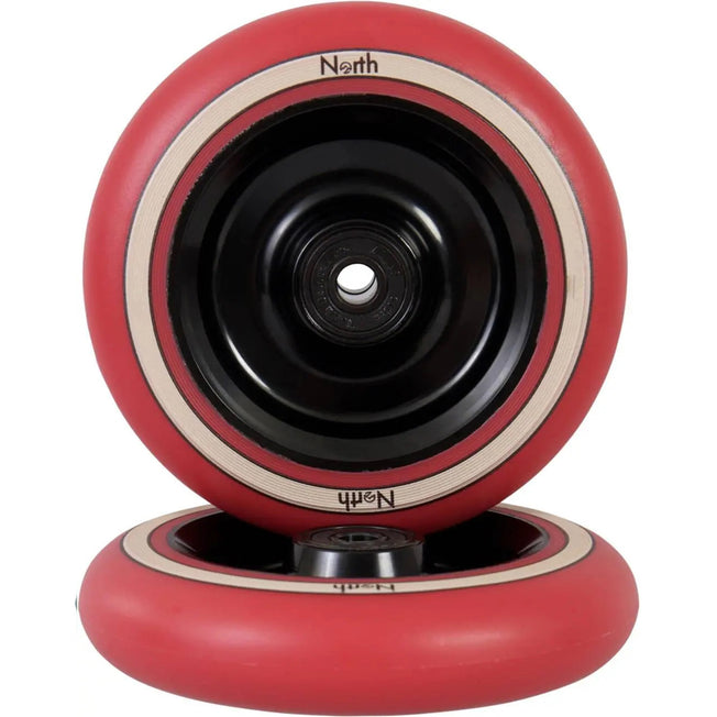 North Fullcore Pro Scooter Wheel - 115mm - Black / Red - Pair