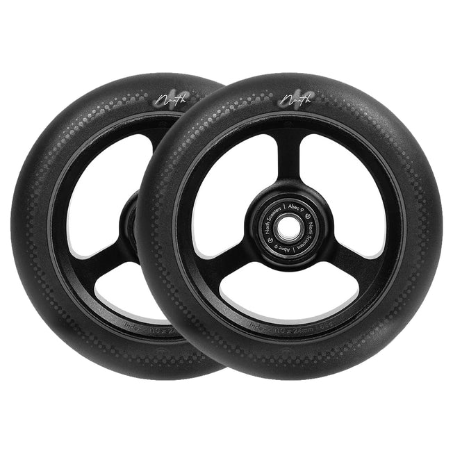 North Index G5 Scooter Wheels - 110mm - Black / Black - Pair