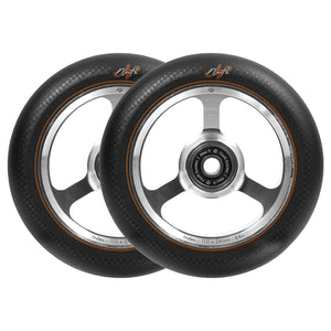 North Index G5 Scooter Wheels - 110mm - Silver / Black - Pair