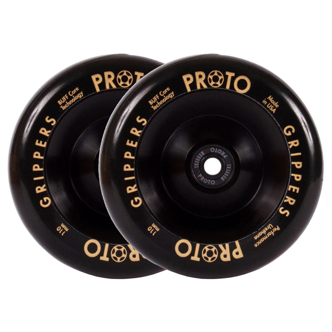 Proto Gripper Fullcore Wheels - 110mm - Black on Black - Pair