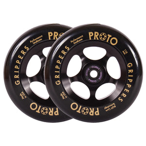 Proto Gripper Spoked Wheels - 110mm - Black on Black - Pair