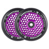 Thumbnail for Root Honeycore Scooter Wheels - 110mm - Black on Purple - Pair