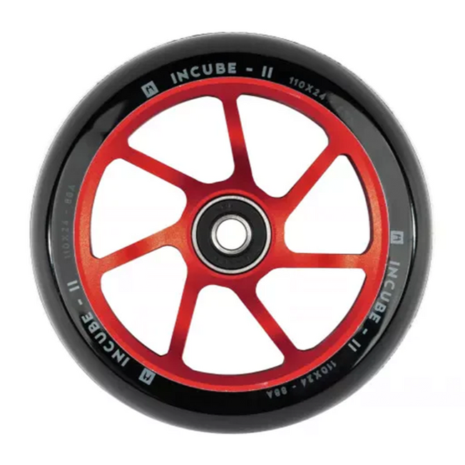 Ethic Incube V2 Pro Scooter Wheel - 110mm - Black on Red