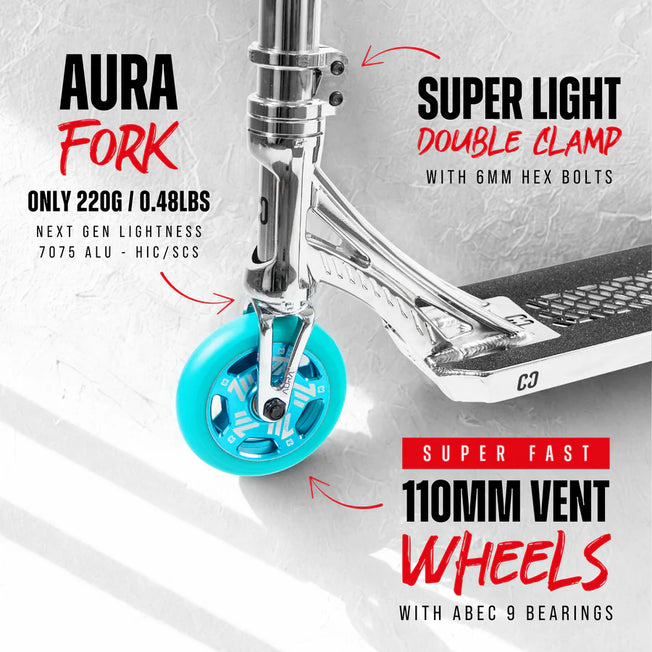 Core SL3 Complete Scooter - Chrome / Teal