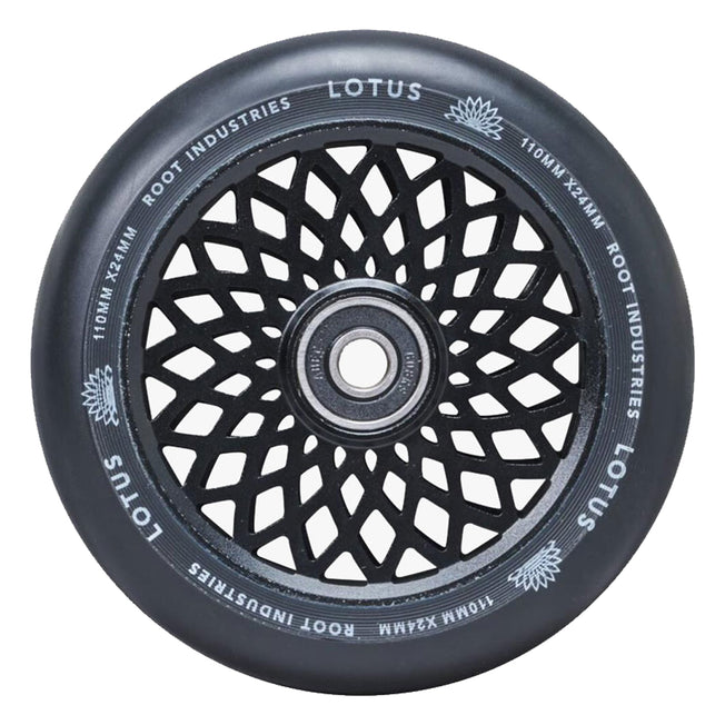 Root Lotus Scooter Wheels - 110mm - Black on Black - Pair