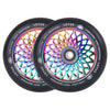 Thumbnail for Root Lotus Scooter Wheels - 110mm - Black on Rocket Fuel - Pair