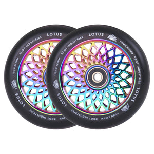Root Lotus Scooter Wheels - 110mm - Black on Rocket Fuel - Pair