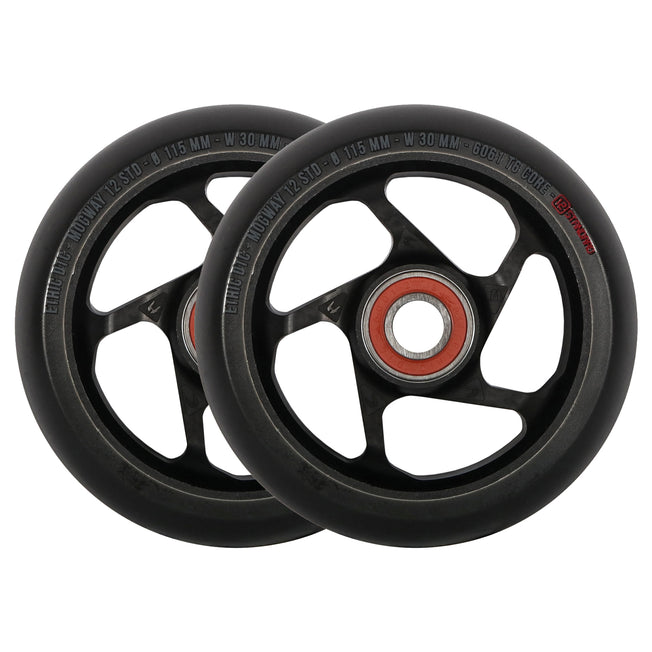 Ethic Mogway 12std Scooter Wheel - 115mm - Black / Black