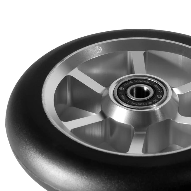 North Signal V3 Pro Scooter Wheel - 115mm - Black / Silver - Pair