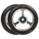 North Index G5 Scooter Wheels - 115mm - Silver / Black - Pair