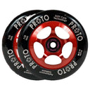 Proto Slider Spoked Wheels - 110mm - Black on Red - Pair