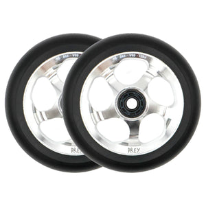 Prey Feel Scooter Wheels - 110mm - Silver/Black - Pair