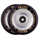 Proto Gripper Fullcore Wheels - 110mm - Black on Silver - Pair