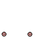 Proto Slider Spoked Wheels - 110mm - Black on Red - Pair