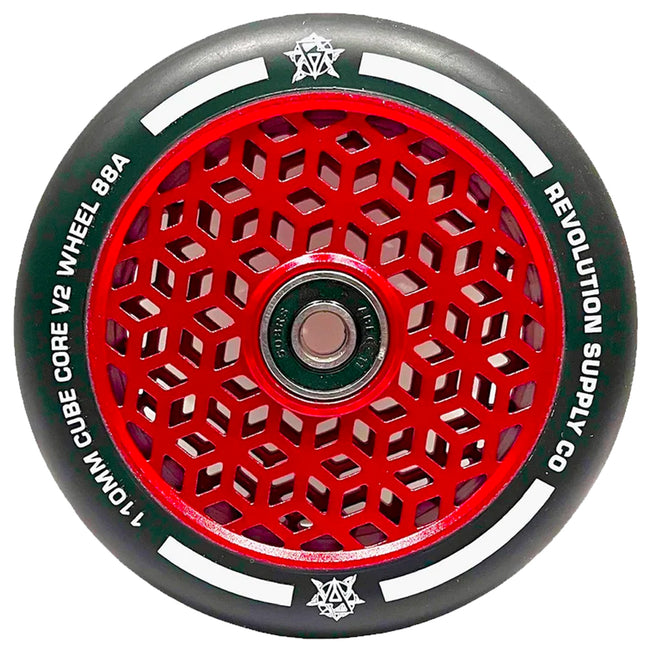Revolution Supply Co Cube Core Pro Scooter Wheel V2 - 110mm - Red