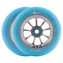 River Glide Signature Wheels - Juzzy Carter - 110mm - Serenity on Silver - Pair