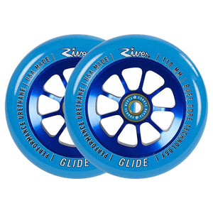 River Glide Scooter Wheels - 110mm - Sapphire - Pair