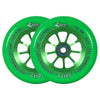 Thumbnail for River Glide Scooter Wheels - 110mm - Emerald - Pair